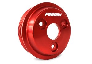 Subaru FXT Water Pump Pulley - Perrin Performance - Lightweight - Red - `14-`18